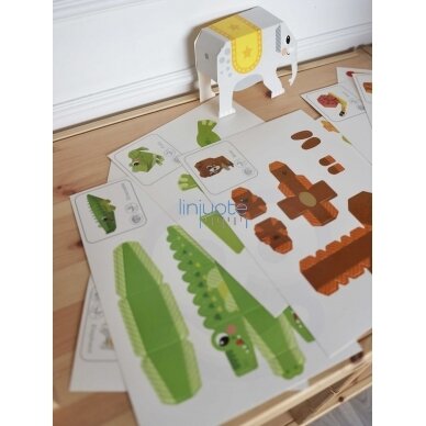 WOOPIE ART&FUN 3D DIY ORIGAMI KŪRYBINIS RINKINYS 10 GYVŪNŲ, 44947 9
