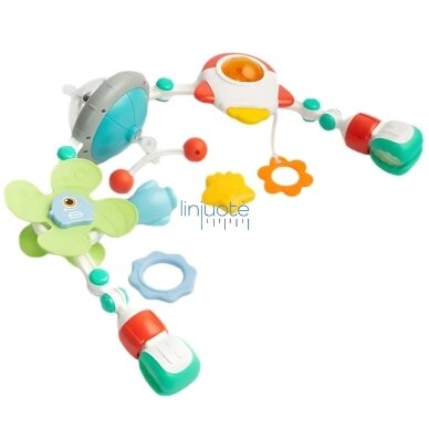 WOOPIE BABY Arkliukas Lenkiamasis Pakabukas Į Lovelę Vežimą Kėdutę Kosmosas 3