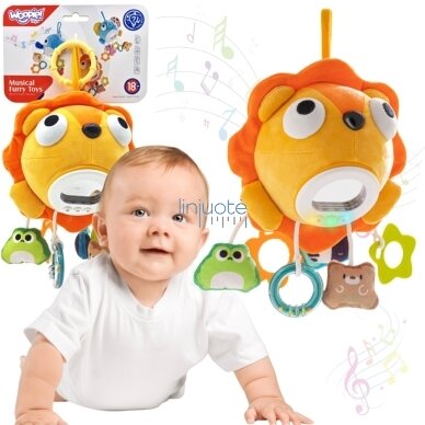 Woopie Baby Pliušinis Liūtas – Interaktyvus Muzikinis Minkštas Žaislas su Pakabukais ir Kramtukais 56317 Woopie Baby Pliušinis Liūtas – Interaktyvus Muzikinis Minkštas Žaislas su Pakabukais ir Kramtukais 56317