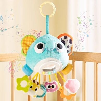 WOOPIE Baby Pliušinis Drambliukas Interaktyvi minkšta žaislė Muzikinė su Pakabinamaisiais ir Kramtukais, 56300 2 WOOPIE Baby Pliušinis Drambliukas Interaktyvi minkšta žaislė Muzikinė su Pakabinamaisiais ir Kramtukais, 56300 2