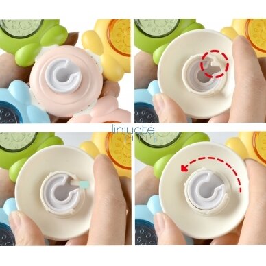 BABY SPINNER SENSORINIS LAVINAMASIS ŽAISLAS BITĖ, VIŠČIUKAS, KIŠKIS KEIČIAMAS 3 VNT., 47962 4