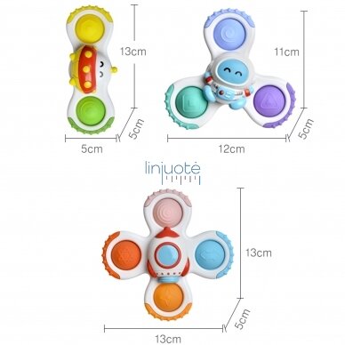 BABY SENSORINĖ PRIEMONĖ - SUKAMASIS SPINNERIS POP IT,3 vnt., 47955 4 BABY SENSORINĖ PRIEMONĖ - SUKAMASIS SPINNERIS POP IT,3 vnt., 47955 4