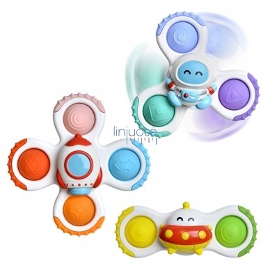 BABY SENSORINĖ PRIEMONĖ - SUKAMASIS SPINNERIS POP IT,3 vnt., 47955 BABY SENSORINĖ PRIEMONĖ - SUKAMASIS SPINNERIS POP IT,3 vnt., 47955