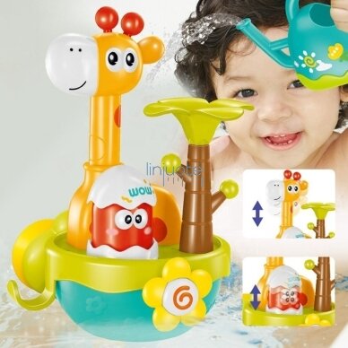 Woopie Baby Vonios Žaislas Žirafa su Piltuvėliu ir Siurbtuku 54726 2