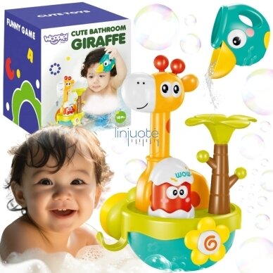 Woopie Baby Vonios Žaislas Žirafa su Piltuvėliu ir Siurbtuku 54726
