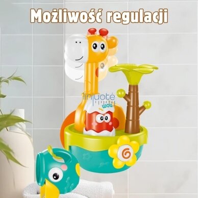 Woopie Baby Vonios Žaislas Žirafa su Piltuvėliu ir Siurbtuku 54726 1