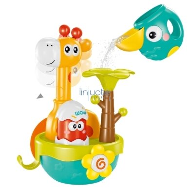 Woopie Baby Vonios Žaislas Žirafa su Piltuvėliu ir Siurbtuku 54726 7