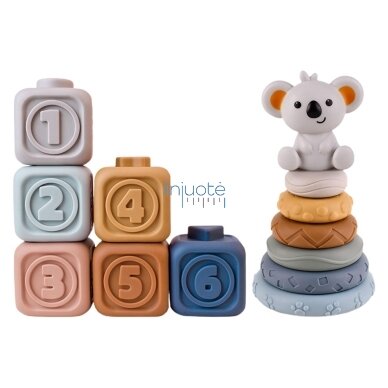WOOPIE BABY MOKOMASIS RINKINYS EDUKACINĖ PIRAMIDĖ SENSORINĖS KALADĖLĖS 2IN1 KRAMTUKAS SKAIČIUKAI, 51725 3 WOOPIE BABY MOKOMASIS RINKINYS EDUKACINĖ PIRAMIDĖ SENSORINĖS KALADĖLĖS 2IN1 KRAMTUKAS SKAIČIUKAI, 51725 3