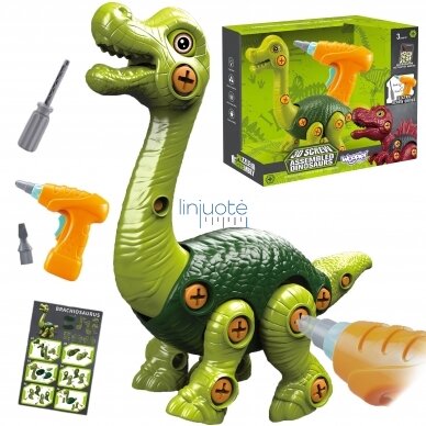 WOOPIE DINOZAURŲ SUKIMO KONSTRAVIMO RINKINYS + GRĘŽTUVAS, 31 EL., 40437 WOOPIE DINOZAURŲ SUKIMO KONSTRAVIMO RINKINYS + GRĘŽTUVAS, 31 EL., 40437