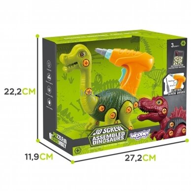 WOOPIE DINOZAURŲ SUKIMO KONSTRAVIMO RINKINYS + GRĘŽTUVAS, 31 EL., 40437 8 WOOPIE DINOZAURŲ SUKIMO KONSTRAVIMO RINKINYS + GRĘŽTUVAS, 31 EL., 40437 8