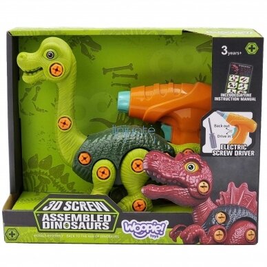 WOOPIE DINOZAURŲ SUKIMO KONSTRAVIMO RINKINYS + GRĘŽTUVAS, 31 EL., 40437 9 WOOPIE DINOZAURŲ SUKIMO KONSTRAVIMO RINKINYS + GRĘŽTUVAS, 31 EL., 40437 9