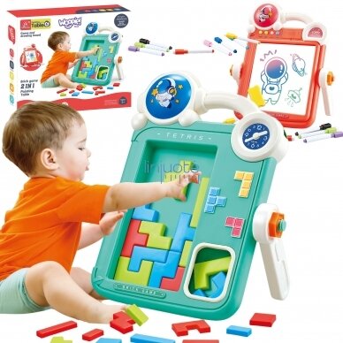 DVIPUSĖ PIEŠIMO LENTA IR "TETRIS“ ŽAIDIMAS 2-IN-1, 48808 DVIPUSĖ PIEŠIMO LENTA IR "TETRIS“ ŽAIDIMAS 2-IN-1, 48808