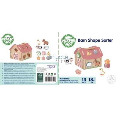 WOOPIE GREEN MEDINĖ FARMA FORMŲ IR SPALVŲ RŪŠIUOKLIS 13 EL., 53514 9