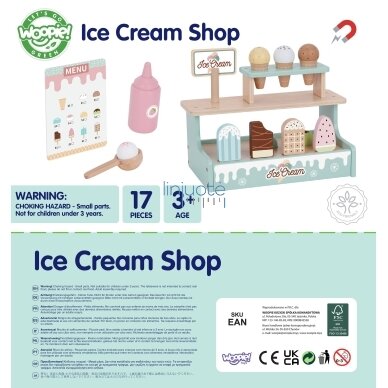 WOOPIE GREEN MEDINĖ LEDŲ PARDUOTUVĖ KOMPLEKTAS SU LEDAIS, 16 EL, 52708 8