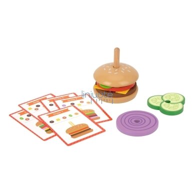 WOOPIE GREEN Medinis Burger Restoranas Dėlionė Vaikams 15 d. FSC sertifikatas 8