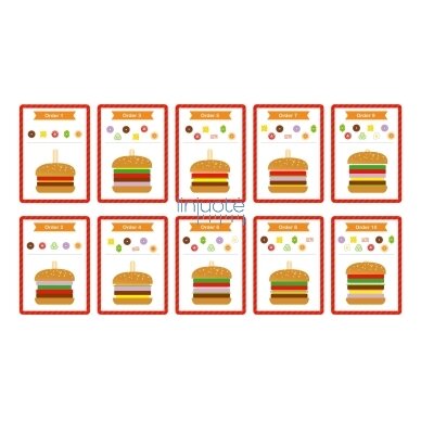 WOOPIE GREEN Medinis Burger Restoranas Dėlionė Vaikams 15 d. FSC sertifikatas 9