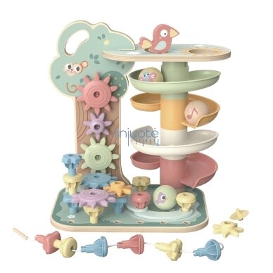 WOOPIE GREEN Veiklos Medis Kulodromas Montessori 4in1 1