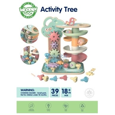 WOOPIE GREEN Veiklos Medis Kulodromas Montessori 4in1 2 WOOPIE GREEN Veiklos Medis Kulodromas Montessori 4in1 2