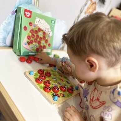 WOOPIE GREEN MEMORY MEDINIS ATMINTIES ŽAIDIMAS, EDUKACINĖ DĖLIONĖ BURUŽĖLĖS, 52739 1