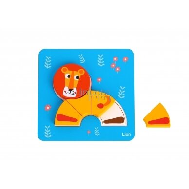 WOOPIE GREEN MEDINĖS DĖLIONĖS MONTESSORI GYVŪNŲ KALADĖLĖS, 49683  3