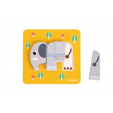 WOOPIE GREEN MEDINĖS DĖLIONĖS MONTESSORI GYVŪNŲ KALADĖLĖS, 49683  6