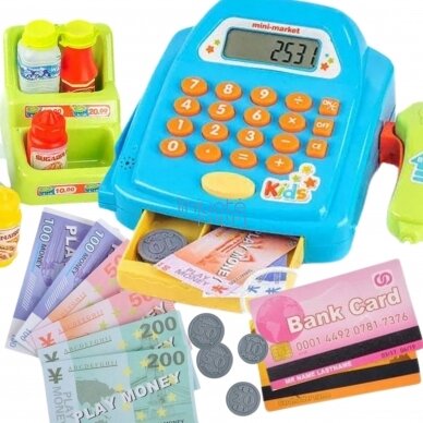 Vaikiškas kasos aparatas su priedais 49089 5 Vaikiškas kasos aparatas su priedais 49089 5