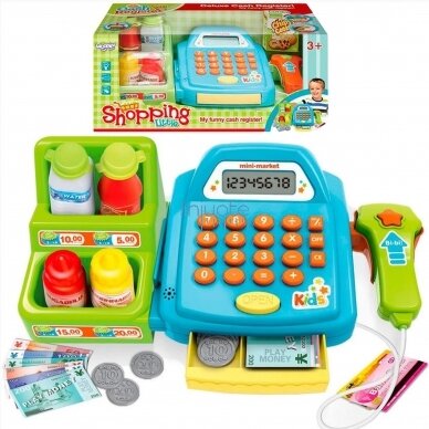 Vaikiškas kasos aparatas su priedais 49089