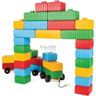 KONSTRUKCINĖS KALADĖLĖS "PLYTOS" SU AUTOMOBILIUKU, 43 EL, 46071 KONSTRUKCINĖS KALADĖLĖS "PLYTOS" SU AUTOMOBILIUKU, 43 EL, 46071
