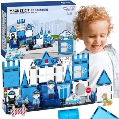 STEAM Magnetinis 3D Konstruktorius "Policijos Komisariatas", 42 EL, 55006