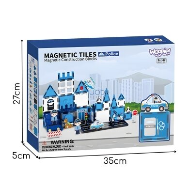 STEAM Magnetinis 3D Konstruktorius "Policijos Komisariatas", 42 EL, 55006 4