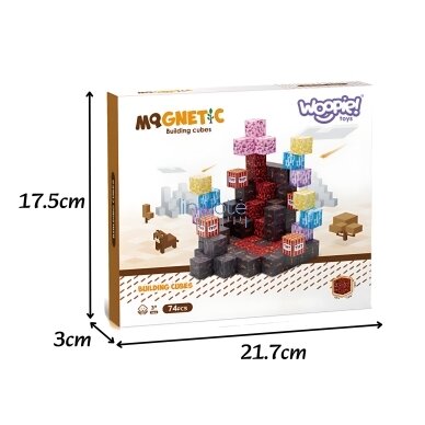 STEAM Magnetinis Kubelių Konstruktorius "Minecraft",  74 EL, 55952 4
