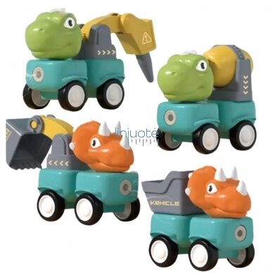 WOOPIE Magnetinės konstrukcinės dinozaurų kaladėlės 84 el. 51008 10