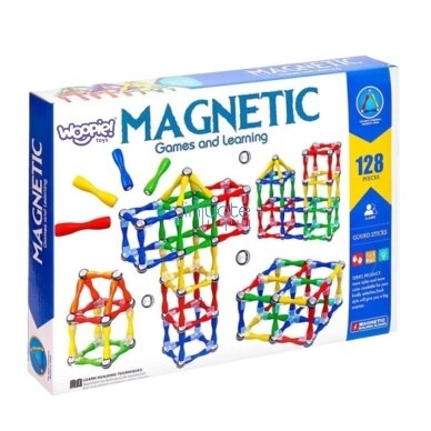 WOOPIE MAGNETINIAI KONSTRUKCINIAI 3D KALADĖLIAI 128 EL., XXL, 55907 4 WOOPIE MAGNETINIAI KONSTRUKCINIAI 3D KALADĖLIAI 128 EL., XXL, 55907 4