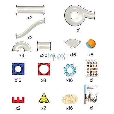 WOOPIE MAGNETINIAI KONSTRUKCINIAI 3D RINKINYS EDUKACINIS RUTULIO TAKELIS 113 DALIŲ, 55945 2
