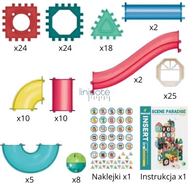 WOOPIE MAGNETINIAI 3D STATYBINIAI BLOKAI, MOKOMASIS RINKINYS „BALL TRACK“, 128EL., 54931 3 WOOPIE MAGNETINIAI 3D STATYBINIAI BLOKAI, MOKOMASIS RINKINYS „BALL TRACK“, 128EL., 54931 3