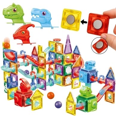 WOOPIE MAGNETINIAI 3D KONSTRUKTORIAUS BLOKAI, EDUKACINIS RINKINYS „KAMUOLIUKŲ TRASA“, 170 EL., 54863 1 WOOPIE MAGNETINIAI 3D KONSTRUKTORIAUS BLOKAI, EDUKACINIS RINKINYS „KAMUOLIUKŲ TRASA“, 170 EL., 54863 1