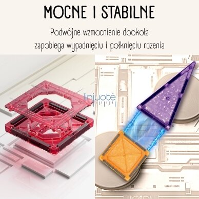 WOOPIE MAGNETINIAI 3D KONSTRUKTORIAUS BLOKAI. MOKOMASIS RINKINYS „PILIS IR TRANSPORTO PRIEMONĖS“, 110 EL., 54979 6 WOOPIE MAGNETINIAI 3D KONSTRUKTORIAUS BLOKAI. MOKOMASIS RINKINYS „PILIS IR TRANSPORTO PRIEMONĖS“, 110 EL., 54979 6