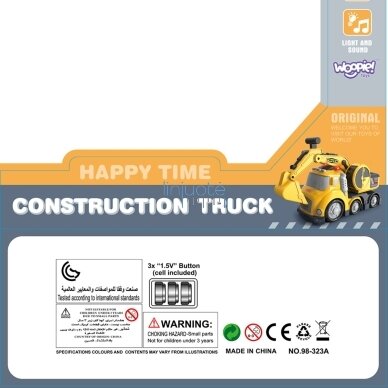 WOOPIE EKSKAVATORIUS CITY TRUCK SU GARSO IR ŠVIESOS EFEKTAIS, 53132 6