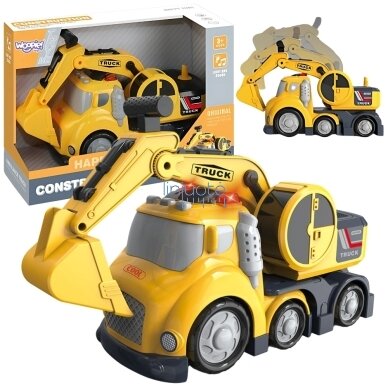 WOOPIE EKSKAVATORIUS CITY TRUCK SU GARSO IR ŠVIESOS EFEKTAIS, 53132 WOOPIE EKSKAVATORIUS CITY TRUCK SU GARSO IR ŠVIESOS EFEKTAIS, 53132