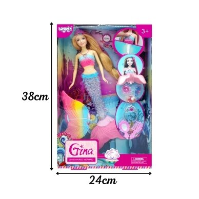 WOOPIE Undinėlė Gina Stebuklinga Vaivorykštė su Priedais, 56829 2