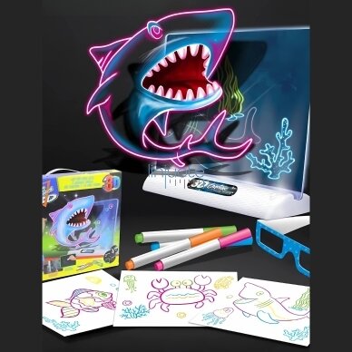 WOOPIE MAGNETINĖ LENTELĖ SU 3D LED APŠVIETIMU PIEŠIMUI, 53354 4