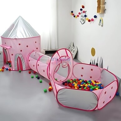 WOOPIE PALAPINĖ 3IN1, PRINCESĖS PILIS XXL - NAMELIS, TUNELIS, SAUSA PILIS, 54412 3 WOOPIE PALAPINĖ 3IN1, PRINCESĖS PILIS XXL - NAMELIS, TUNELIS, SAUSA PILIS, 54412 3