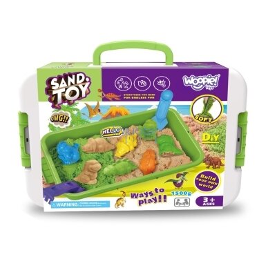WOOPIE KINETINIS SMĖLIS 1,5 KG XXL ZOO SAFARI STALAS SU FORMELĖMIS, 54825 2 WOOPIE KINETINIS SMĖLIS 1,5 KG XXL ZOO SAFARI STALAS SU FORMELĖMIS, 54825 2