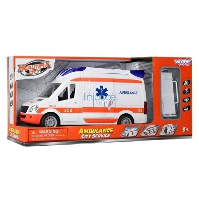 WOOPIE Greitoji pagalba Ambulans Nosinės komplekte + Garso ir šviesos signalai, 57185 5
