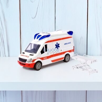 WOOPIE Greitoji pagalba Ambulans Nosinės komplekte + Garso ir šviesos signalai, 57185 1 WOOPIE Greitoji pagalba Ambulans Nosinės komplekte + Garso ir šviesos signalai, 57185 1