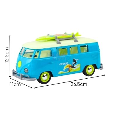 WOOPIE Automobilis Bus Surfing Klasikinis Mėlynas Su Šviesos Ir Garso Efektais Modelis, 57208 3 WOOPIE Automobilis Bus Surfing Klasikinis Mėlynas Su Šviesos Ir Garso Efektais Modelis, 57208 3