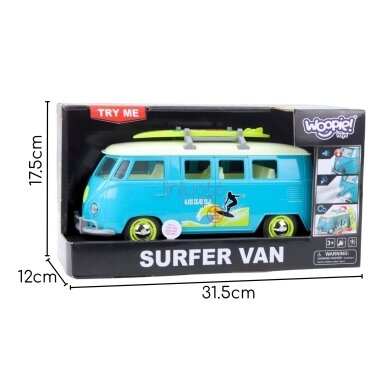 WOOPIE Automobilis Bus Surfing Klasikinis Mėlynas Su Šviesos Ir Garso Efektais Modelis, 57208 4 WOOPIE Automobilis Bus Surfing Klasikinis Mėlynas Su Šviesos Ir Garso Efektais Modelis, 57208 4