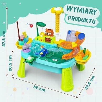 WOOPIE VANDENS STALAS 4IN1 ŽAIDIMAS ŽVEJOTI ŽUVELES, KRIAUKLE, VANDENS ŠLIAUŽIMO TAKELIS GĖLĖ, 55198 4