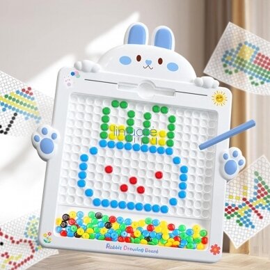 MONTESSORI MAGNETINĖ LENTA VAIKAMS MAGPAD KIŠKIS MĖLYNAS, 48129 5