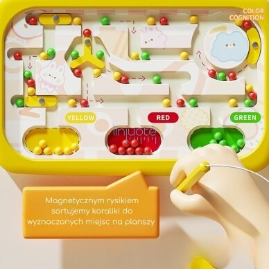 WOOPIE Magnetinė Montessori Lentelė Krabo Labirintas Oranžinė, 55808 5